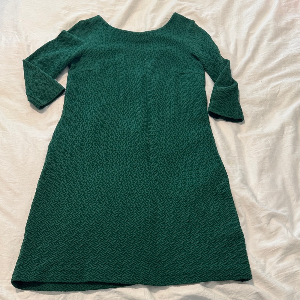 Ganni Green Textured Dress